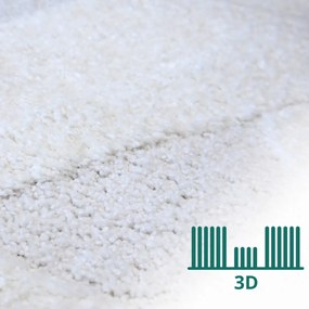 Angel Carpet, Kusový koberec Aurora 11 White, 60x110, biela, kancelária