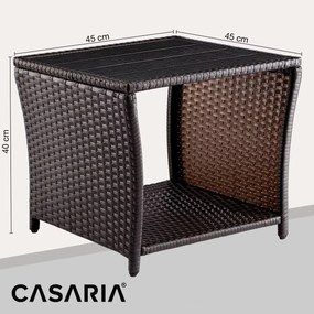 InternetovaZahrada Ratanový stolík Vedis 45x45x40 cm - hnedý