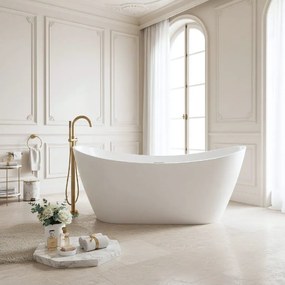 Rea Ferrano, akrylátová voľne stojaca 180x80x74,5 cm, biela lesklá, REA-W0098