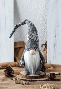 Vánoční skřítek ELF 017 - 50 cm šedý