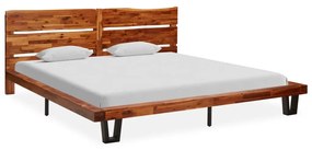 vidaXL Posteľný rám so živými okrajmi akáciový masív 200 cm