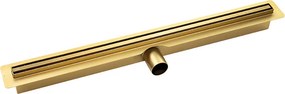 Laveo Sprchový odtokový žľab Slim 70 cm - COS_G70D, zlatá kartáčovaná