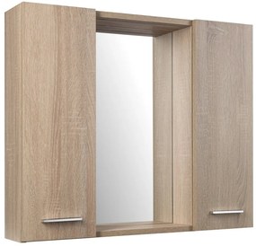 Aqualine Aqualine, ZOJA/KERAMIA FRESH STRIP galérka s LED osvetlením, 70x60x14cm, dub platin, 45029S