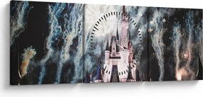 Obraz - Kúzelné kráľovstvo (s hodinami) (90x30 cm)
