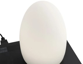 Sada 2 bielych RGBW nabíjateľných stolových lámp - Eggo