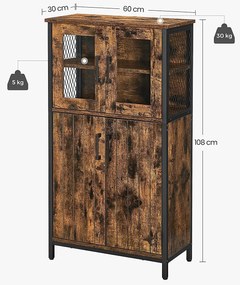 Úložná skrinka s policami VASAGLE LSC260B01