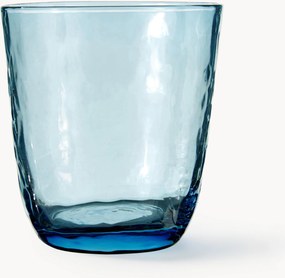 Ručne fúkané poháre na vodu Hammered, 4 ks