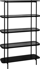XXXLutz REGÁL, sivá, čierna, železo, 90/155/34 cm Xora - Regály - 007968032601