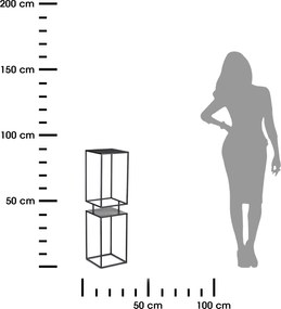 STOJAN NA KVETINÁČ BOX 87X24X24 CM ČIERNA
