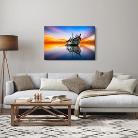 Obraz - Svitanie nad vrakom lode (90x60 cm)