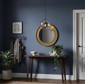 Toolight - Sklenená závesná lampa loft APP557-1CP 20cm 1xE27 60W, čierna, OSW-08750