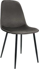 Sada 4 ks jedálenskej stoličky Maryam zamat - antracitová