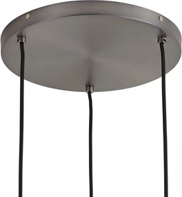 Dizajnová závesná lampa Gun Metal 3-svetelná - Ard