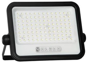 Solárny stmievateľný LED reflektor LED/200W/3,2V IP65 10000 mAh čierny + diaľkové ovládanie