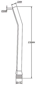 Sapho Sapho, Ručná sprcha, 230mm, mosadz/chróm, 1204-01