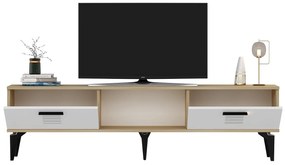 TV stolík/skrinka Vipapo 11 (dub zafírový + biela) . Vlastná spoľahlivá doprava až k Vám domov. 1095221
