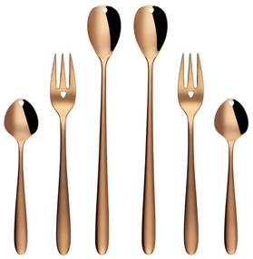 Darčekový set so srdiečkom 6 ks ružovo-zlatý — Love Cutlery - 116445