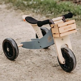 Drevené balančné odrážadlo Tiny Tot Plus 2v1 modrá