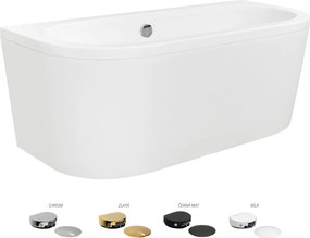 Besco Voľne stojaca vaňa zo sanitárneho kompozitu Volya CC/NP 170x75, napúšťanie cez prepad BESCO-Typ výpuste: McAlpine Click-Clack s napúšťaním cez …