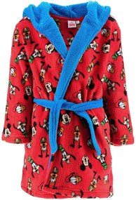 Detský coral fleece župan s kapucňou Disney, EU 98 Červená