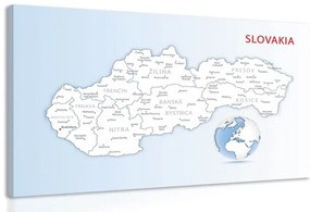 Obraz mapa Slovenskej republiky - 90x60
