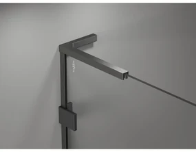 Mexen Lunar, L Duo sklápací sprchový kút 85 x 80 cm, 8mm číre sklo, profil grafit brúsený, 834L-085L-080P-66-00