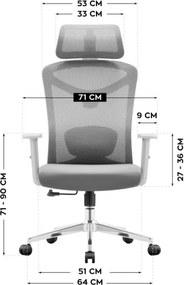 Kancelárska stolička Manager 2.6 Grey