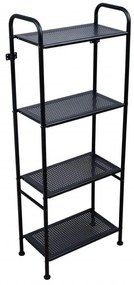 Erga Miki, 4-policový regál 420x220x1065mm, čierna matná, ERG-YKA-P.MIKI-4