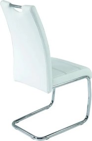 Jedálenská stolička Flora, biela ekokoža