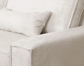 Trojmiestna pohovka Cassino, krémová štrukturovaná látka