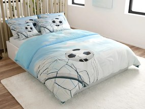 3D Bavlnené obliečky FOOTBALL ZONE, modré Rozmer obliečky: 70 x 90 cm | 140 x 200 cm