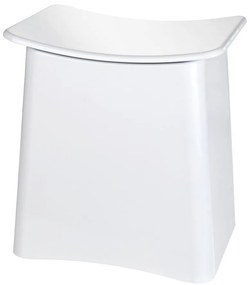 Biela taburetka s úložným priestorom Wenko Wing, 33 l