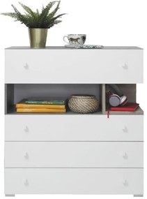 Komoda Sigma betón/biela/dub 85 SI11