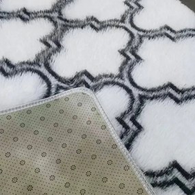 Protišmykový koberec DECOR biely / sivý 1
