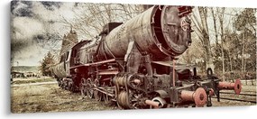 Historický obraz lokomotívy (120x50 cm)