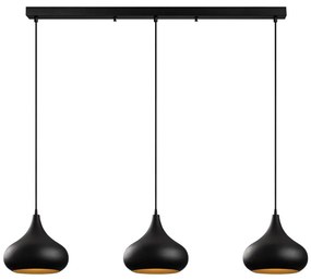 Luster na lanku MUBA 3xE27/40W/230V čierny