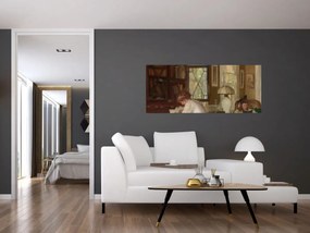 Obraz - Edmund Tarbell, Josephine and Mercie, reprodukcia (120x50 cm)