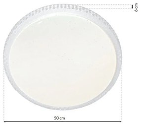 Stropné LED svietidlo Cruz, 1x LED 66w, 3000-6000k, w, s ovládačom