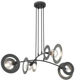 Luster na lanku EUFORIA 4xE27/15W/230V čierna