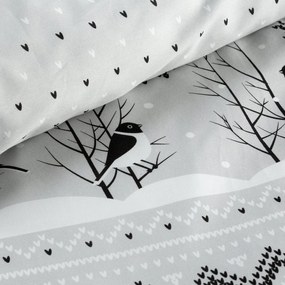 VIANOČNÉ SATÉNOVÉ OBLIEČKY TASHA 160X200 CM, 2 KS 70X80 CM VZOROVANÉ