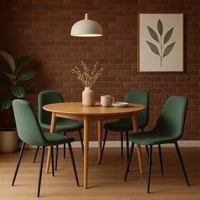 Set - 4 ks Jedálenská stolička AVENBERG RIVA zelená