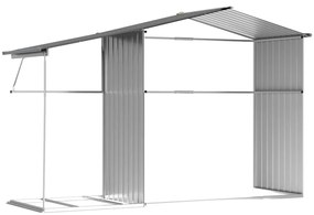 Záhradná kôlňa sivá 277x192,5x179 cm pozinkovaná oceľ