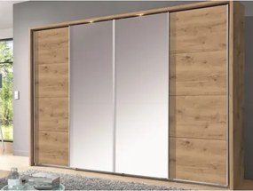 Šatníková skriňa Brüssel, doskový dub / zrkadlo%