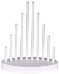LED Vianočný svietnik 10xLED/3xAA biela