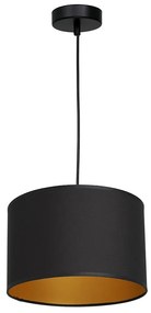 Luster na lanku ARDEN 1xE27/60W/230V pr. 25 cm čierna/zlatá