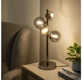 Brilagi - LED stolná lampa MILLA 4xG9/3W/230V čierny chróm/dymová