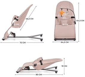 KINDERKRAFT - Detské ležadlo MIMI ružová