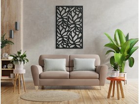 drevko Vyrezávaný obraz na stenu Listy Rozmer obrazu: 44,5 x 28 cm, Farba dekorácie: Čierna