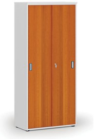 Skriňa so zasúvacími dverami PRIMO WHITE, 800 x 420 x 1781 mm, biela/čerešňa