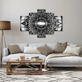 Obraz čiernobielych ornamentov (150x105 cm)
